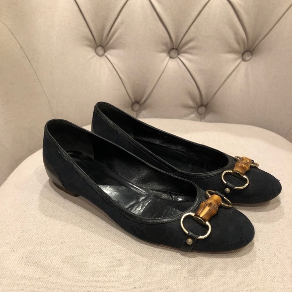 gucci flats black